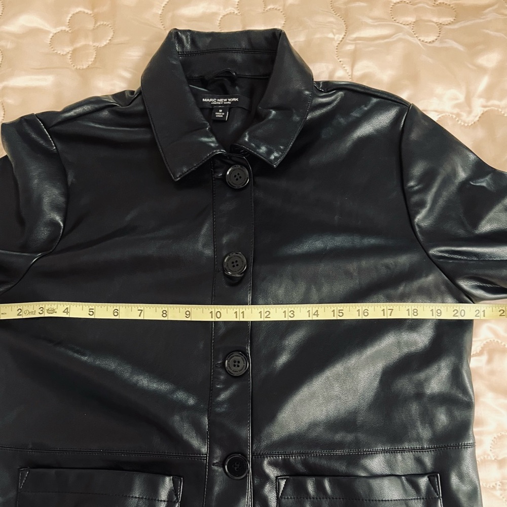 Marc New York Black Faux Leather Women's Jacket - Picture 10 of 13